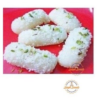 White Chum Chum Coconut Indian Sweet
