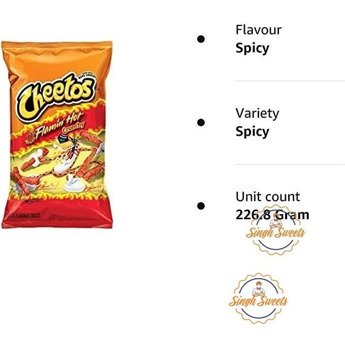Cheetos Flamin Hot Crunchy 226.8g