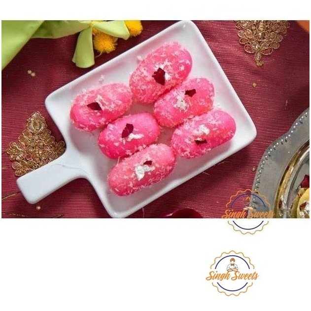 Pink Chum Chum Indian Sweet