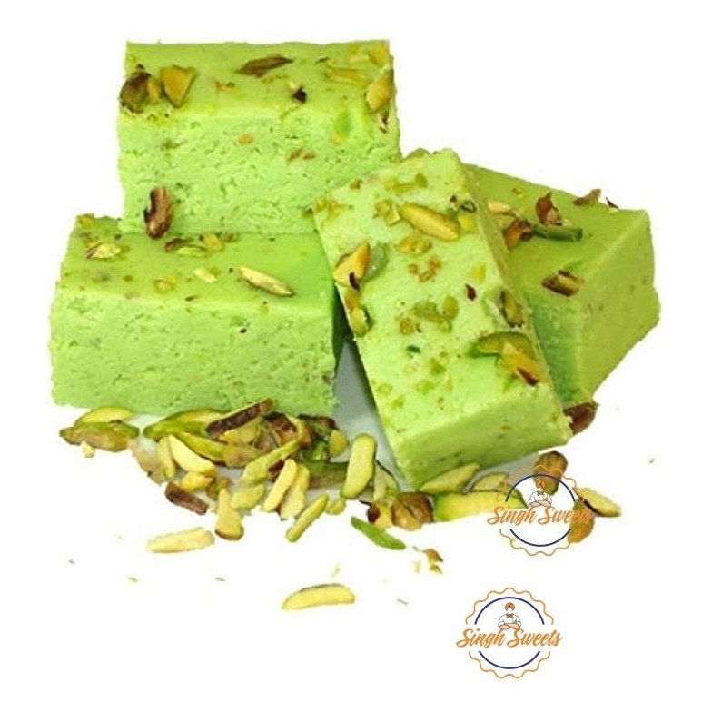 Green Pista Barfi Indian Sweet